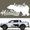 Šablóna na maľovanie na auto STROMY LES OFFROAD MEDVEĎ 150X67cm