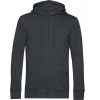 B&C | Inspire Zipped Hood, Pánska mikina s kapucňou, sivá asphalt, 3XL