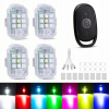 LED stroboskopické lampy 4ks do auta pre dron, bicykel, motorku + diaľkové ovládanie