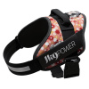 Julius-K9 IDC Powerharness Pink Flowers - postroj prémiovej kvality, postroj pre psa, kvetinový vzor - 1