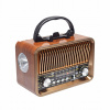 Kuchynské retro rádio Bluetooth ANTÉNA LCD FM/AM na batérie Baterka Drevo