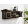Bighome - IRON Nástenná polica mango 130x25x35, sivá, lakovaná