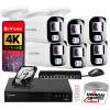 SET NA MONITOROVANIE 8MPx IP POE 6 KAMERA DETEKCIA AUDIO