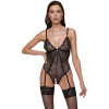 Cottelli LINGERIE Krajkové černé otevřené body S