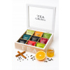 Box na čaj s 9 priehradkami TEA biely 24x24x7cm
