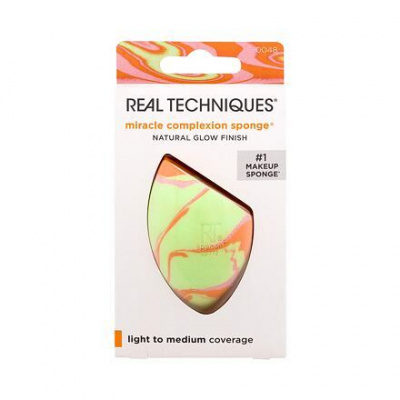 Real Techniques Miracle Complexion Sponge Orange Swirl Limited Edition houbička na make-up odstín zelená