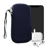kwmobile Universal telefon Pouch Size XS - 3,5/4 - Neoprene smartphone Pouch with Zip - Water-Repellent Mobile Pouzdro na telefon - Sleeve in tmavý modrá