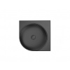 Ravak Yard - Umývadlo rohové 45x45 cm, bez prepadu, bez otvoru pre batériu, matná čierna XJX0D045000