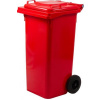 Nádoba Strend Pro GB2, 120 lit, plast, červená, HDPE, popolnica na odpad