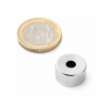 SOLLAU Neodymový magnet medzikružie D 15/4.55 mm, H 8 mm, N38, ponikelovaný