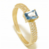 585 zlatý prsteň akvamarín cubic Zirconia (585 zlatý prsteň akvamarín cubic Zirconia)