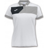 Joma Polokošeľa POLO CREW II S/S WHITE-GREY WOMAN Veľkosť: XS