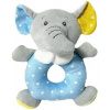 Plyšové hrkálka Sloník - modrá/sivá