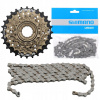 Voľnobeh Shimano MF-TZ500 14-28 6 - radový + reťaz HG40 114 článkov