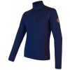 SENSOR MERINO UPPER pánská mikina krátký zip deep blue - S