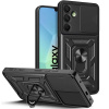 Odolné pouzdro CamShield Pro Samsung Galaxy A26 5G - černé (Odolné pouzdro Tech-Protect CamShield Pro pro Samsung Galaxy A26 5G - kryt s posuvným krytem fotoaparátu a otočným prstýnkem)