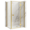 Sprchovací kút Rea Atlas 100x80 Brush Gold