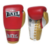 Boxerské rukavice 16 oz BAIL Profi 04 šnurovacie červeno/zlatá