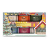 Yankee Candle Christmas Collection Silver Sage & Pine + Vanilla Crème Brûlée + Cinnamon Stick + Black Cherry + Warm Cashmere + Bayside Cedar + votívna sviečka 6x37 g