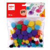 APLI Pompony POM – POM guľky, mix veľkostí a farieb