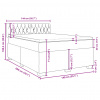 vidaXL Posteľný rám boxsping s matracom bledosivý 140x200 cm zamat - Sivá - 145846-93060