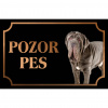 Neapolský mastin - Kovová tabuľka POZOR PES