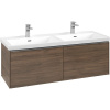 VILLEROY & BOCH Subway 3.0 závesná skrinka pod dvojumývadlo, 2 zásuvky, s LED osvetlením, 1272 x 478 x 429 mm, Arizona Oak, C567L0VH