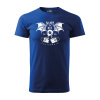 Sablio Tričko s potlačou Skate or Die - modré 2XL