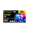 Vallejo 71.154 sada airbrush farieb Blue Light Set 8x17 ml (Vallejo Blue Light Set 71154)