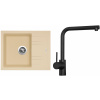 Set Sinks G1950 (dřez Linea 600 Sahara 50 + baterie Elka Černá matná)