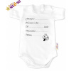 Baby Nellys Body krátký rukáv bílé Narodil/a jsem se...