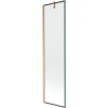 Mexen Next vaňová zástená 1-dielna 50 x 150 cm, čierny vzor, brúsená meď - 895-050-000-00-70-65
