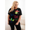 Kesi Tričko Plus Size 1190 s farebnou potlačou Farba: Biela, Veľkosť: UNI
