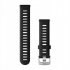Garmin Rýchloupínacie remienky 18mm - Čierny, strieborná spona, 010-11251-3E