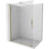 Mexen Velar posuvná sprchová stena Walk-in 160 x 200 cm, transparentná 8 mm, zlatá - 871-160-000-03-50