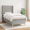 vidaXL Posteľný rám boxsping s matracom bledosivý 90x200 cm látka - Sivá - 176553-110736