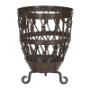 Sanu Babu Železný kôš, prenosné ohnisko, 46x46x58cm