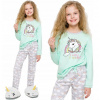 Detské pyžamo dlhé - Believe in Unicorns 110 Zelená Dlhé