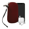 kwmobile Universal telefon Pouch Size XS - 3,5/4 - Neoprene smartphone Pouch with Zip - Water-Repellent Mobile Pouzdro na telefon - Sleeve in Bordeaux