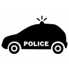 Samolepka - Policejní auto Barva: Černá, Rozměry samolepky ( šířka x výška ): 25 x 15 cm