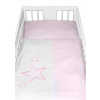 Baby Nellys Obliečky do postieľky Baby Stars - ružové, veľ. 135x100 cm
