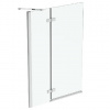 Ideal Standard i.Life - Vaňová zástena, dvojdielna, 100 cm, ľavá, silver bright/číre sklo T4887EO