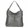 Kožená kabelka na rameno 640 tmavošedá MADE IN ITALY