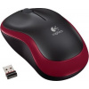 Logitech Wireless Mouse M185 nano, červená 910-002237