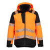 PORTWEST HI-VIS PW3 T160 / Reflexná zimná nepremokavá bunda - HV oranžová/čierna XXL