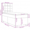 vidaXL Posteľný rám boxsping s matracom ružový 90x190 cm zamat - Ružová - 205157-138797