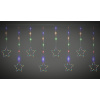 Vianočný LED vianočný záves s 8 hviezdami, 3m, 196 LED, viac farebných variant Farba: Fialová