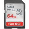SanDisk Ultra/SDXC/64GB/140MBps/UHS-I U1 / Class 10/Čierna SDSDUNB-064G-GN6IN