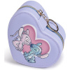 Disney Šperkovnica Stitch & Angel v tvare srdca, na zips, fialová 0198660023429