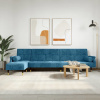 zahrada-XL Pohovka v tvare L modrá 271x140x70 cm zamat 3157220